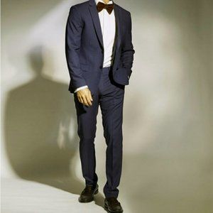 RW&amp;CO. &quot;Miles&quot; 2-Piece Slim Fit Wool Blend Suit Navy